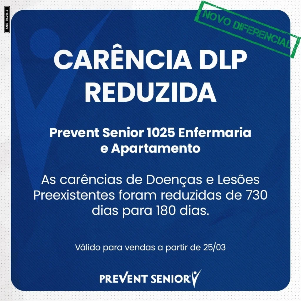 Guia Técnico Carência Reduzida Prevent Senior 2026 Detalhes técnicos da carência DLP reduzida Prevent Senior 1025 cobrindo cirurgias e PAC.
